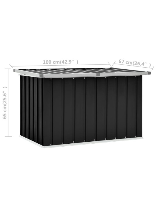 Zahradní úložný box antracitový 109 x 67 x 65 cm
