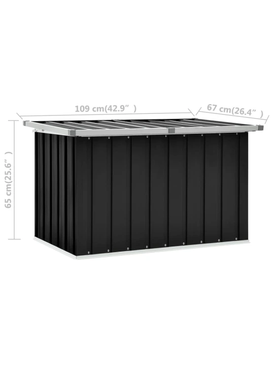 Zahradní úložný box antracitový 109 x 67 x 65 cm