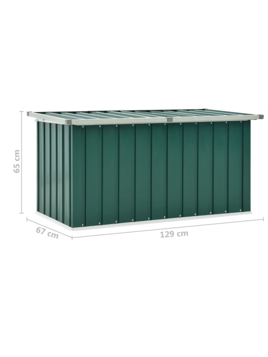Zahradní úložný box zelený 129 x 67 x 65 cm