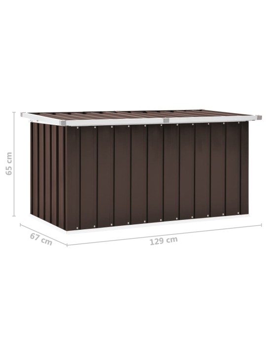 Zahradní úložný box hnědý 129 x 67 x 65 cm