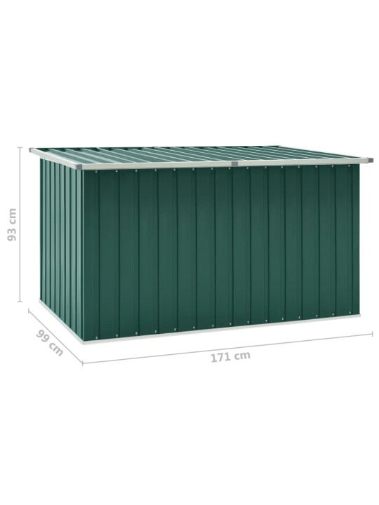 Zahradní úložný box zelený 171 x 99 x 93 cm
