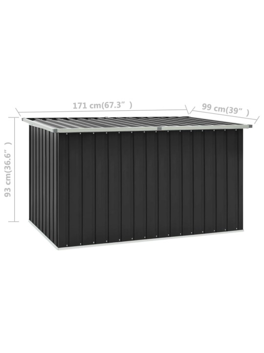 Zahradní úložný box antracitový 171 x 99 x 93 cm