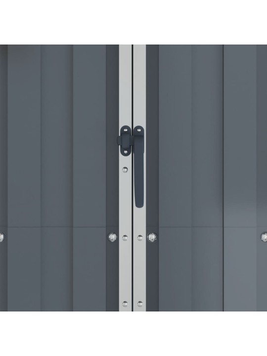 Zahradní přístřešek šedý 116x45x175 cm pozinkovaná ocel