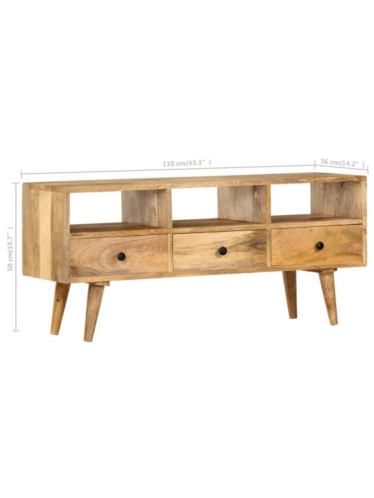 TV stolek 110 x 36 x 50 cm masivní mangovníkové dřevo
