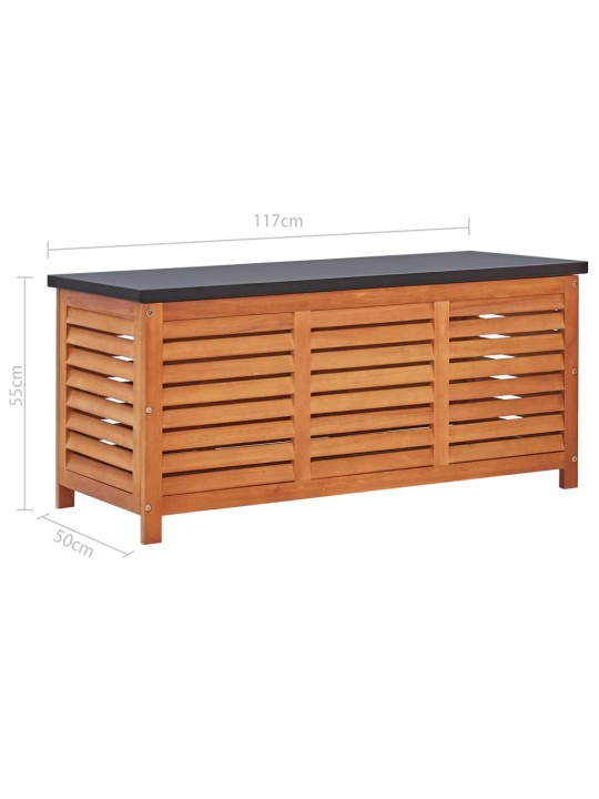 Zahradní úložný box 117 x 50 x 55 cm masivní eukalyptové dřevo