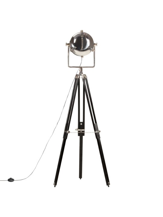 Stojací lampa na stativu černá masivní mangovník 171 cm