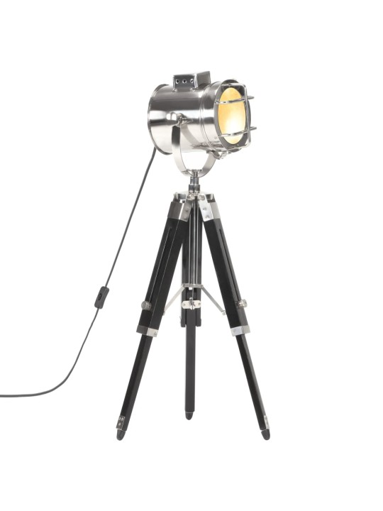 Stojací lampa na stativu černá masivní mangovníkové dřevo 69 cm