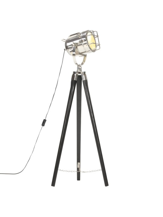 Stojací lampa na stativu černá masivní mangovníkové dřevo 97 cm