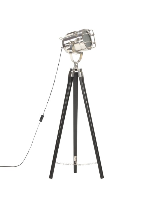 Stojací lampa na stativu černá masivní mangovníkové dřevo 97 cm