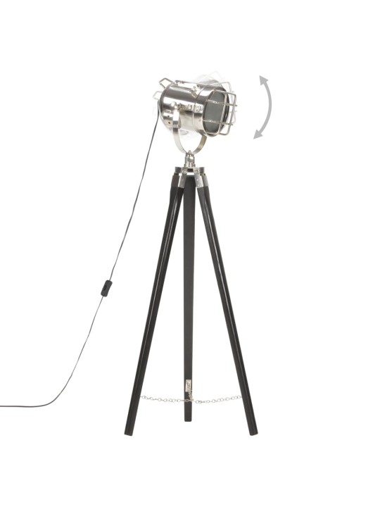 Stojací lampa na stativu černá masivní mangovníkové dřevo 97 cm