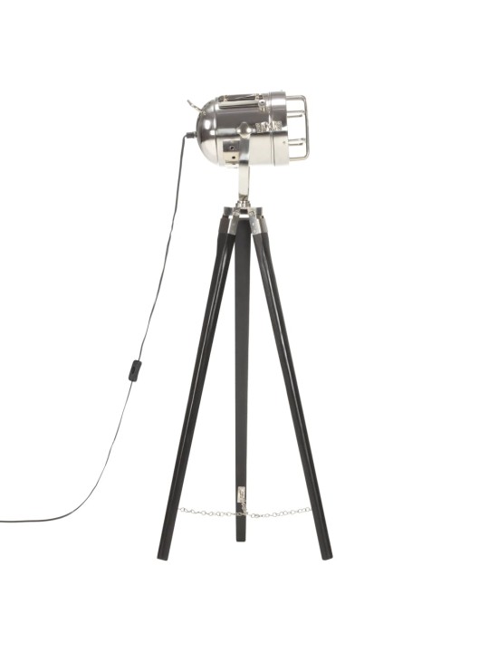 Stojací lampa na stativu černá masivní mangovníkové dřevo 97 cm