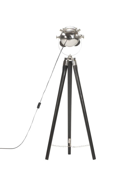 Stojací lampa na stativu černá masivní mangovníkové dřevo 97 cm