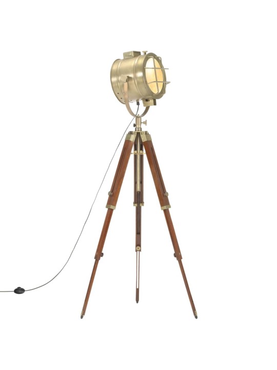 Stojací lampa na stativu masivní mangovníkové dřevo 165 cm
