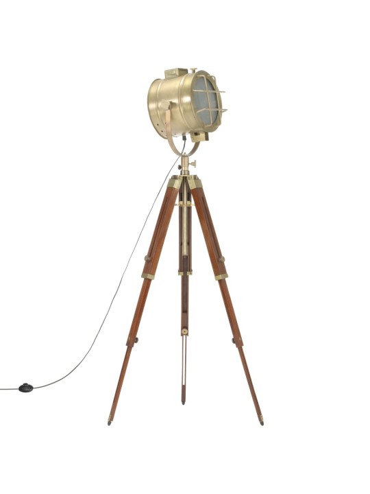 Stojací lampa na stativu masivní mangovníkové dřevo 165 cm