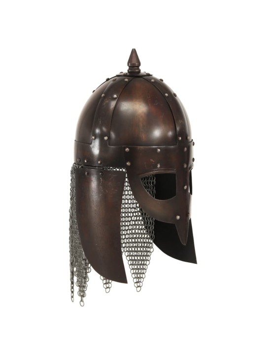 Vikingská válečnická přilba pro LARPy replika měděná ocel