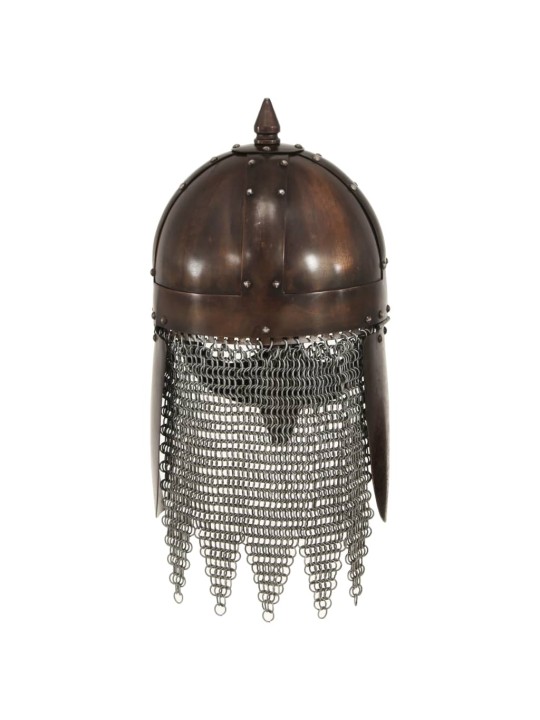 Vikingská válečnická přilba pro LARPy replika měděná ocel