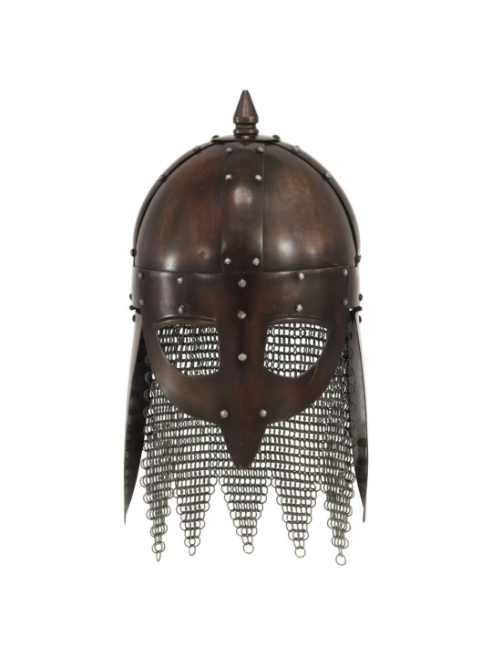 Vikingská válečnická přilba pro LARPy replika měděná ocel