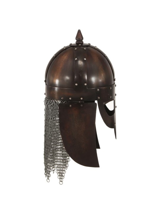 Vikingská válečnická přilba pro LARPy replika měděná ocel