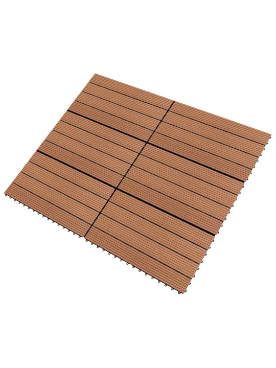 WPC dlaždice 60 x 30 cm 6 ks 1 m² hnědé