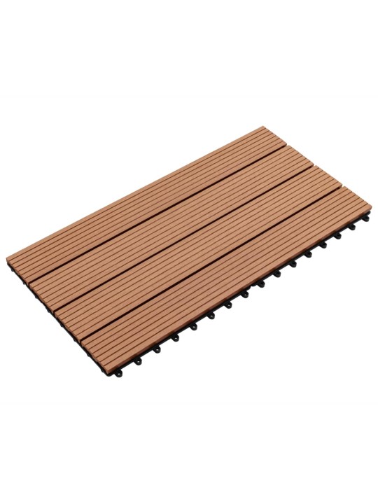 WPC dlaždice 60 x 30 cm 6 ks 1 m² hnědé