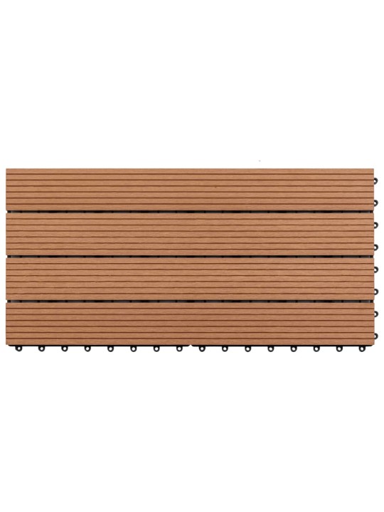 WPC dlaždice 60 x 30 cm 6 ks 1 m² hnědé