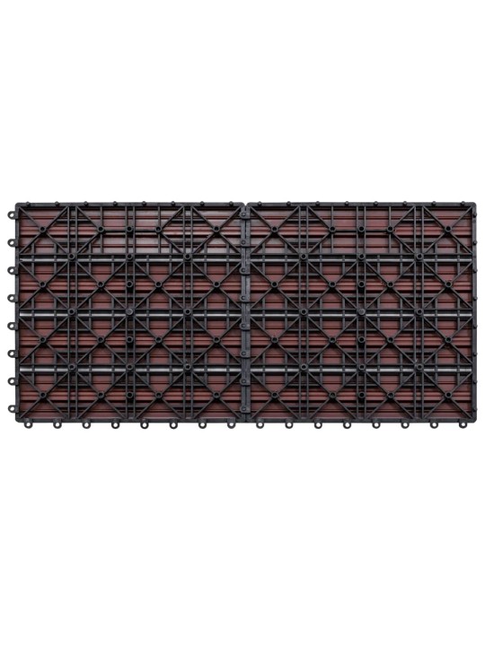WPC dlaždice 60 x 30 cm 6 ks 1 m² hnědé
