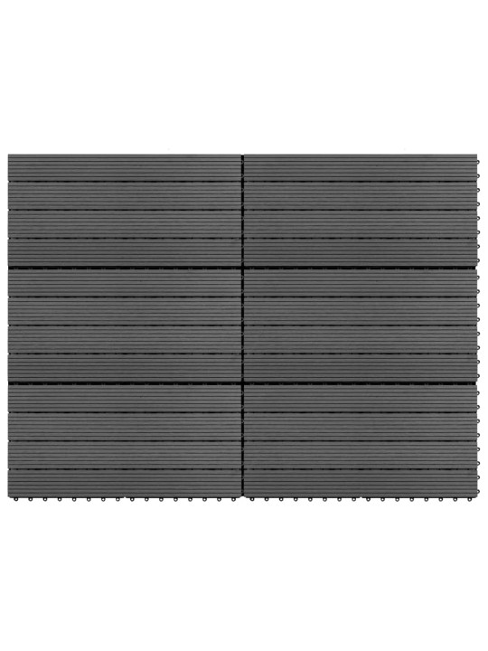 WPC dlaždice 60 x 30 cm 6 ks 1 m² šedé