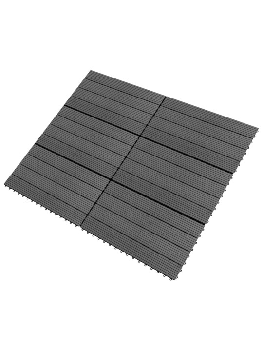 WPC dlaždice 60 x 30 cm 6 ks 1 m² šedé