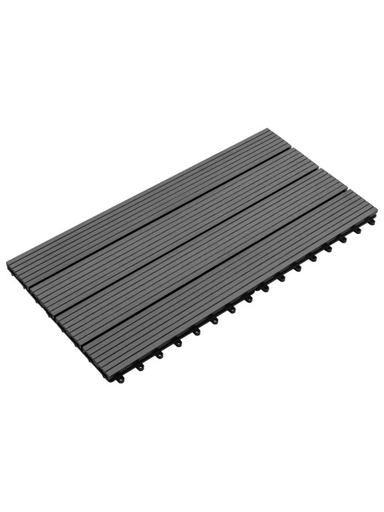 WPC dlaždice 60 x 30 cm 6 ks 1 m² šedé