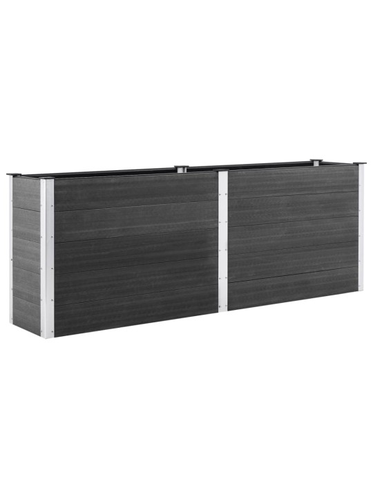 Zahradní vyvýšený záhon 250 x 100 x 91 cm dřevoplast šedý