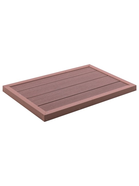 Podlahový prvek pro solární sprchu hnědý 101 x 63 x 5,5 cm WPC