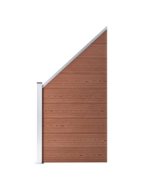 Plotový dílec WPC 95 x (105–180) cm hnědý