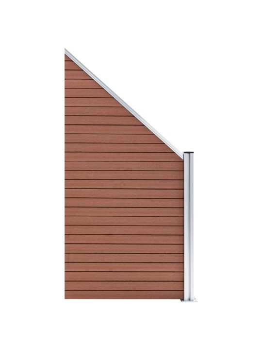 Plotový dílec WPC 95 x (105–180) cm hnědý