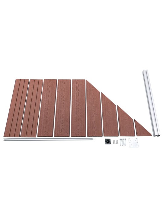 Plotový dílec WPC 95 x (105–180) cm hnědý