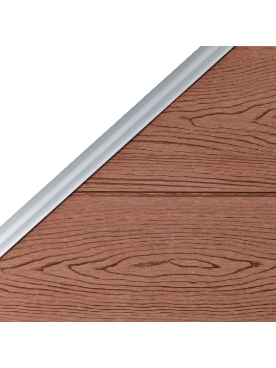 Plotový dílec WPC 95 x (105–180) cm hnědý