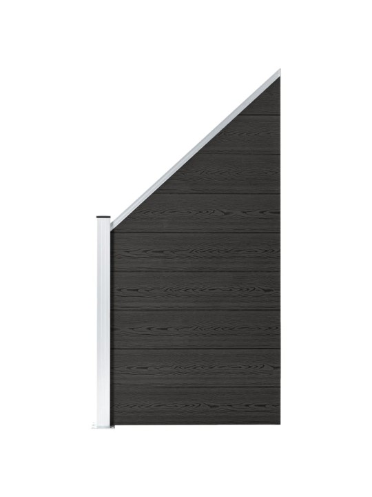 Plotový dílec WPC 95 x (105–180) cm šedý