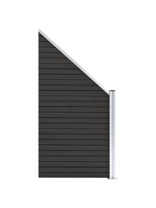 Plotový dílec WPC 95 x (105–180) cm šedý