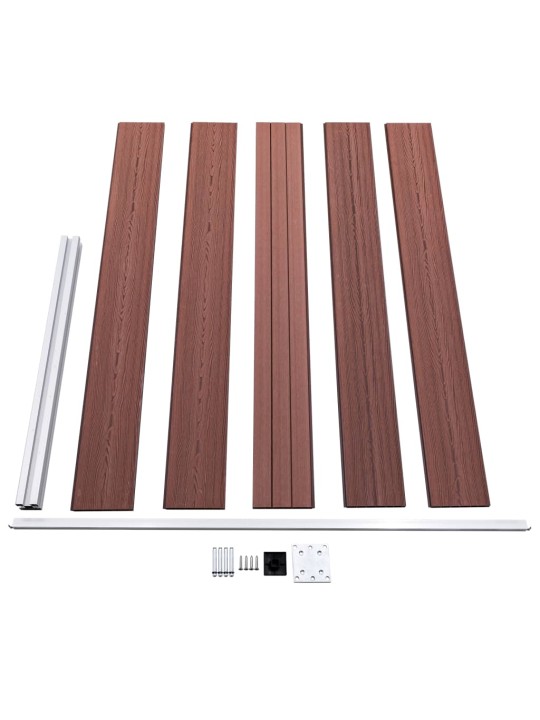 Zahradní plot dřevoplast 175 x 105 cm hnědý