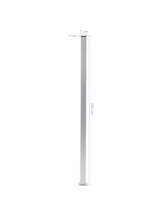 Plotové sloupky 2 ks hliník 185 cm