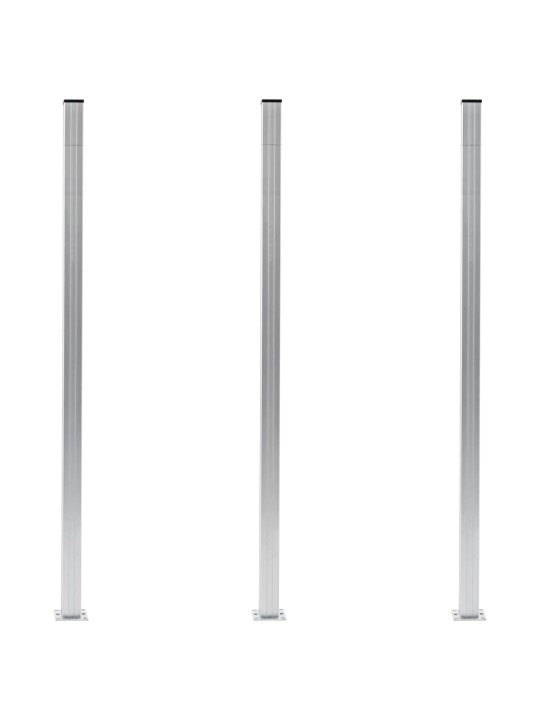Plotové sloupky 3 ks hliník 185 cm
