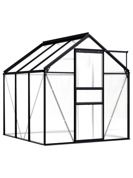 Skleník antracitový hliníkový 3,61 m²