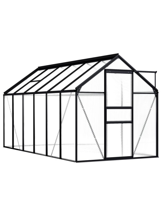 Skleník antracitový hliníkový 7,03 m²