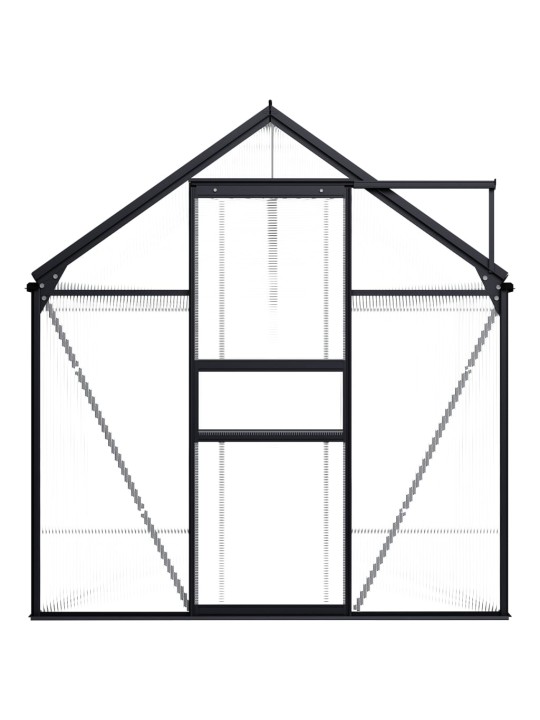 Skleník antracitový hliníkový 7,03 m²