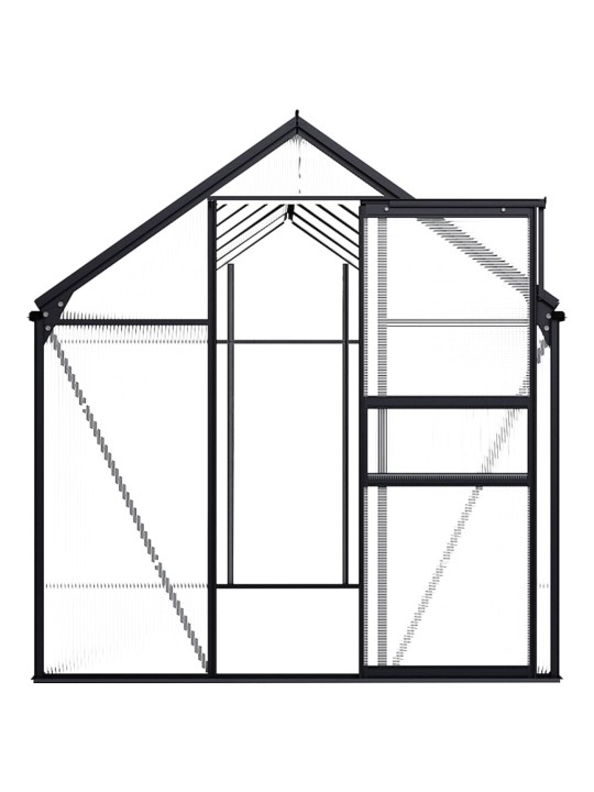 Skleník antracitový hliníkový 7,03 m²