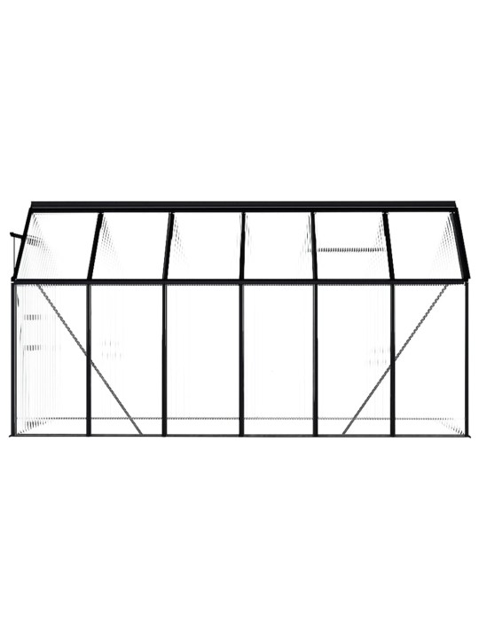 Skleník antracitový hliníkový 7,03 m²
