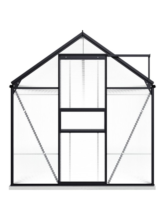 Skleník s podkladovým rámem antracitový hliník 9,31 m²