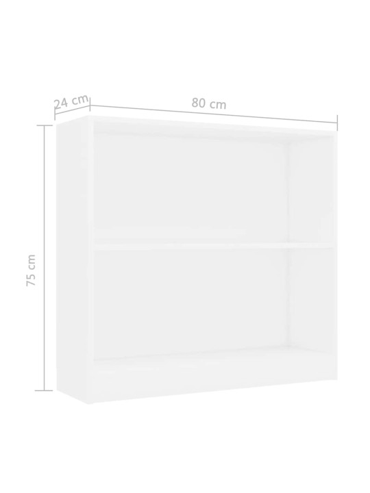 Knihovna bílá 80x24x75 cm kompozitní dřevo