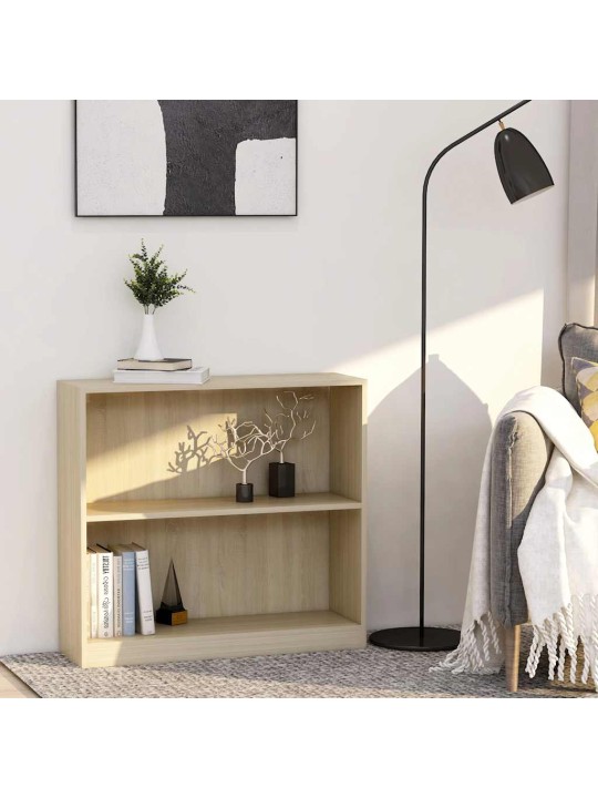 Knihovna dub sonoma 80x24x75 cm kompozitní dřevo