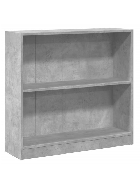 Knihovna betonově šedá 80 x 24 x 75 cm dřevotříska