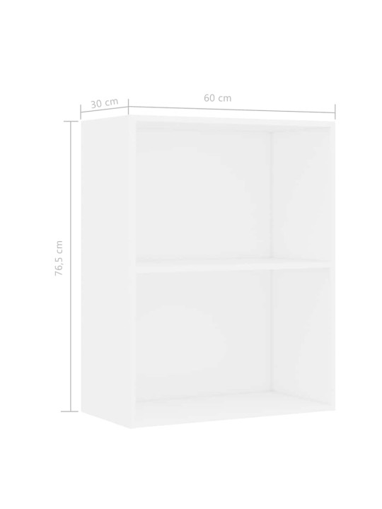 Knihovna bílá 60x30x76,5 cm kompozitní dřevo
